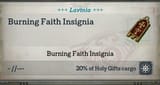 burning faith insignia