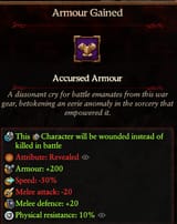 Accursed armor