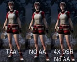 dbd TAA vs No AA vs DSR and no AA