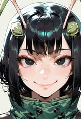 1girl__mantis__black_eyes__portrait__face_focus__simple_background__as_S1888449325_St34_G9.6.85