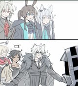__doctor_amiya_rosmontis_silverash_thorns_and_3_more_arknights_drawn_by_salmonntan__a351a8093e8f958a5db007dbad30f1ce