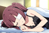 yurine sleep tired revealing dress suggestive