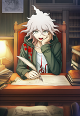 1boy, solo, komaeda nagito, danganronpa (series), official art, indoors, looking s-2618105299