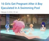 16 girls get pregnant after boy ejaculates in swimming pool
