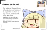 evil person certificate