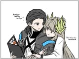 __doctor_muelsyse_and_male_doctor_arknights_drawn_by_famikaito__sample-932348ff3d8177dcb7a15332a75d9bf6