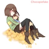 Chara Cuddling Frisk