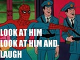 laughing spiderman