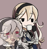 corrin smug and laughing