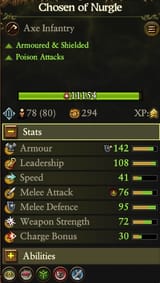 Chosen of Nurgle stat