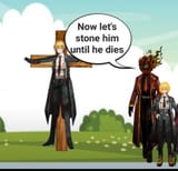 Stone him