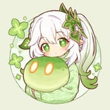 nahida holding slime
