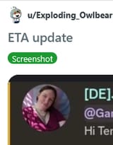 eta update