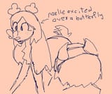 Excited over butterfly