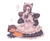 Frisk serving Mettaton a 1 to 1 sized cake replica of his asscheeks
