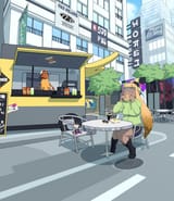 Woomy eating burger
