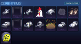 purple items