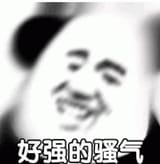 好强的骚气（熊猫头） 熊猫头表情配文“好强的骚气”，尽显滑稽搞笑表情包图片gif动图 - 求表情网 斗图从此不求人!