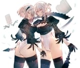 __2b_pod_and_kaine_nier_automata_and_1_more_drawn_by_mayutsuba_mono__sample-0fe14ac59a99b76fca0e02d2e264e066