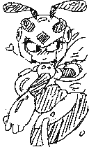120954 - 1girl artist_stinky_peanut binary_art blush honey_woman mega_man_(series) sketch