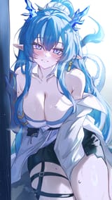ling spilling out of her clothes