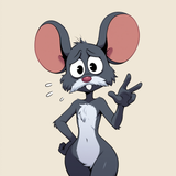 A worried little anthro mouse looking at the viewer, mouse boy, 1boy, solo, nerv s-3271238088