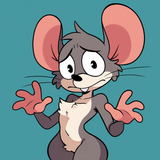 A worried little anthro mouse looking at the viewer, mouse boy, 1boy, solo, nerv s-1703894475