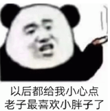 熊猫人以后都给我小心点 老子最喜欢小胖子了 熊猫头表情包 以后都给我小心点，老子最喜欢小胖子了