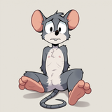 A worried little anthro mouse looking at the viewer, mouse boy, 1boy, solo, nerv s-3735759825