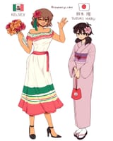 Japanese girl &amp; Mexican girl @raspberry1_cake