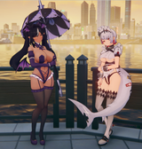 Vivian Discordia and a Great White Shork