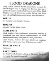 (Vampire Counts) Blood Dragon Army List Variant 6ed
