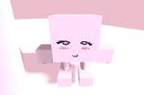 cute blushing 3d cube