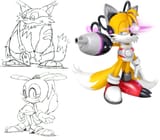 big cream tails two toes feet