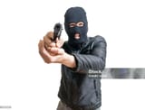 burglar-or-robber-aiming-with-pistol-isolated-on-white-background