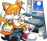 Tails checking out his new background