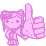 natsuki thumbs up