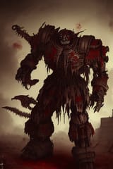 00071-1266791498-skeleton demon robot, mech, automaton, digital painting, post apocalypse, wartorn, battlefield, bloodshed, wasteland, Aaron Mill