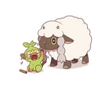 wooloo eating grookie