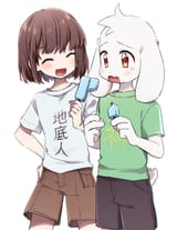 __chara_and_asriel_dreemurr_undertale_drawn_by_leftporygon__c054e2867efc62af46bd3a35385ebfd8