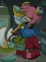 tails and amy kissing