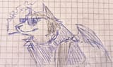 koromaru p3 smoking a cig