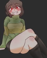 thic chara smiling with pointed teeth