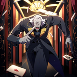 kunaboto, mahjong villain washizu iwao, extreme luxury, golden hallway, dramatic s-3731639114