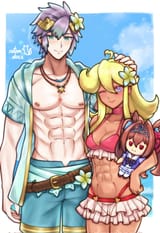 RotomKINO featuring two FE fan ocs