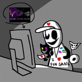 gaster watching knight fight