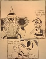 34218 - comic honey_woman hornet_man mega_man_(series) mega_man_9 parody sweater text traditional_medium virgin_killer_sweater