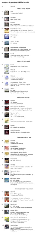 tracklist