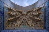One_of_the_iwan_ceilings_of_Fatima_Masumeh_Shrine_in_atabki_sahn,_Qom,_Iran