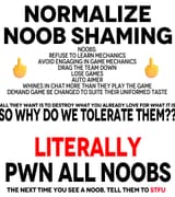 noob shaming